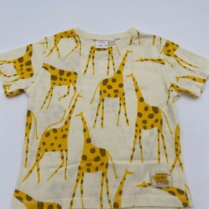 Zara Kids Giraffe Print Shirt - Yellow